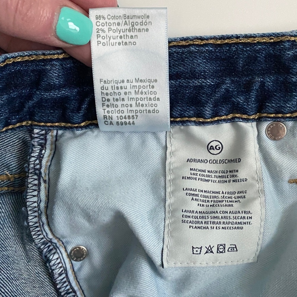 AG Adriano Goldschmied Ex-Boyfriend Slim Jeans Dark Wash Size 24R LED157505YNEW - Picture 6 of 11